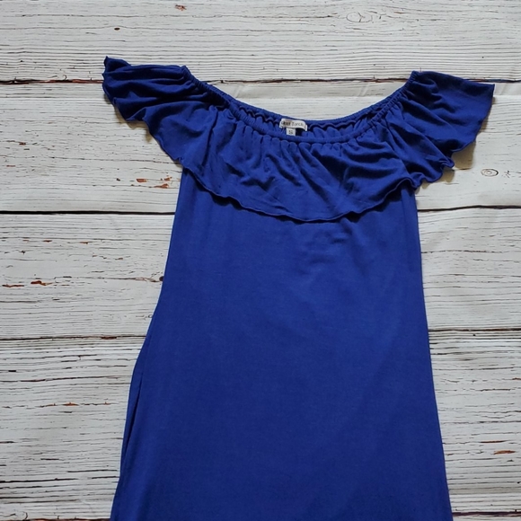 🆕️👗 VELVET TORCH BLUE CASUAL DRESS - Picture 3 of 5